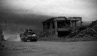 The Black Watch return from a raid into Basra, Iraq war, March 2003.



