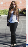 Miley Cyrus Leaving Post Office, North Hollywood, Los Angeles, America - 17 Jan 2009