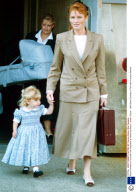 Sarah Duchess of York with Her Daughters at Heathrow Airport, London, Britain - 1990