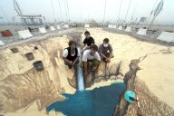 'Duality' 3D street painting by Edgar Mueller, Moscow, Russia - 08 Aug 2010