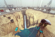 'Duality' 3D street painting by Edgar Mueller, Moscow, Russia - 08 Aug 2010