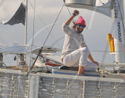 Boat made from plastic bottles completes voyage, Sydney, Australia - 26 Jul 2010