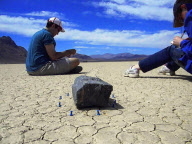 Researching the moving rocks of Racetrack Playa, California, America - 11 Aug 2010