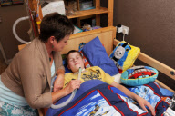 11-year-old Liam Derbyshire, who stops breathing every time he falls asleep, Gosport, Hampshire, Britain - 15 Aug 2010