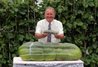 Man grows massive 112lb (51kg) marrow, Tylacoch, Llanharry, south Wales - 17 Aug 2010