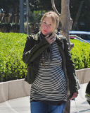 A Pregnant Christina Applegate Heads Out for Work 