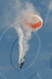 Stunt pilot Dino Moline loses a wing during a display, El Trebol, Santa Fe, Argentina - 15 Aug 2010