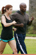 KATE WALSH and co-star TAYE DIGGS shooting a sequence for the upcoming ''Private Practice'' season
