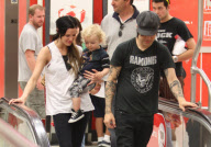 ASHLEE SIMPSON and PETE WENTZ with their son BRONX MOWGLI shopping at Target 