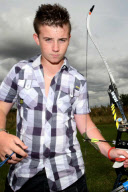 14-year-old breaks archery world record by firing arrow the length of five football pitches, Corby, Northamptonshire, Britain - 20 Aug 2010
