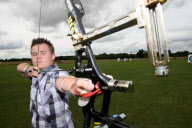 14-year-old breaks archery world record by firing arrow the length of five football pitches, Corby, Northamptonshire, Britain - 20 Aug 2010