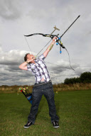 14-year-old breaks archery world record by firing arrow the length of five football pitches, Corby, Northamptonshire, Britain - 20 Aug 2010