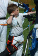 14-year-old breaks archery world record by firing arrow the length of five football pitches, Corby, Northamptonshire, Britain - 20 Aug 2010
