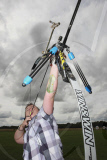 14-year-old breaks archery world record by firing arrow the length of five football pitches, Corby, Northamptonshire, Britain - 20 Aug 2010