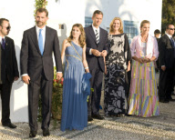 The wedding of Prince Nikolaos and Tatiana Blatnik, monastery of Ayios Nikolaos, Spetses, Greece - 25 Aug 2010