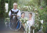The wedding of Prince Nikolaos and Tatiana Blatnik, monastery of Ayios Nikolaos, Spetses, Greece - 25 Aug 2010