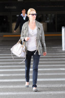 Mad Men Star January Jones Arrives to LAX Airport