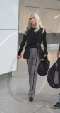 Donatella Versace snapped at Heathrow Airport