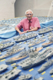 Man spends 62 years making fleet of 430 Royal Navy warships out of matchsticks, Blandford, Dorset, Britain - 24 Aug 2010