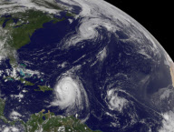 Three Storms Visible From Geostationary Operational Environmental Satellite GOES-13 - 30 Aug 2010