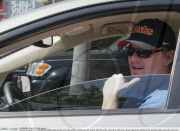 EXCL.: Actor LEO DICAPRIO driving around in his hybrid electric car