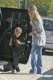 KATE HUDSON taking her son RYDER back to school 