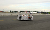 Motorised table breaks world's fastest furniture record, Santa Pod Raceway, Northamptonshire, Britain - 05 Sep 2010