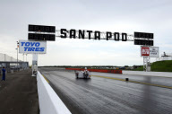 Motorised table breaks world's fastest furniture record, Santa Pod Raceway, Northamptonshire, Britain - 05 Sep 2010