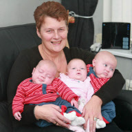 Gran delivers her own triplet grandchildren, Norwich, Britain - Nov 2009