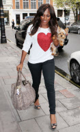 ALEXANDRA BURKE ARRIVING AT HOTEL IN LONDON