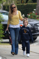 *EXCLUSIVE*  First Day of School for Ryder and Kate Hudson