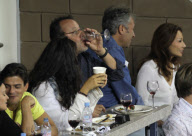 **EXCLUSIVE** Jean Reno and his wife Zofia at the US Open - New York
