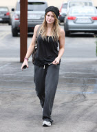 EXCLUSIVE Hilary Duff looking tough in her beanie