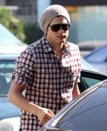 Ashton Kutcher handles his business