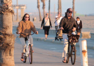 Josh Brolin and Diane Lane go for a Sunset Bike Ride