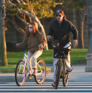 Josh Brolin and Diane Lane go for a Sunset Bike Ride