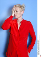 PARIS : Tilda Swinton, britain actress, close-up