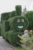 Jack Fisher with his train-shaped hedge, Retford, Nottinghamshire, Britain - 23 Sep 2010