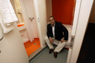 Stelios Haji Loannous outside his Easy Hotel in Kensington, London, Britain - 01 Aug 2005