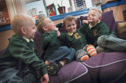 Four-year-old Harley Lane, who lost all four limbs to meningitis, Stockport, Greater Manchester, Britain - 28 Sep 2010