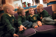 Four-year-old Harley Lane, who lost all four limbs to meningitis, Stockport, Greater Manchester, Britain - 28 Sep 2010