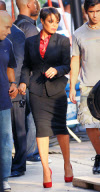 Janet Jackson Gives a Pensive Look On Set