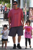 Big Daddy Adam with daughters Sadie and Sunny