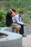 *EXCLUSIVE* Shia LaBeouf and Josh Duhamel work the Late Night Shift