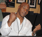 Mike Tyson autograph signing at Paint With Oil, Las Vegas, America - 16 Oct 2010