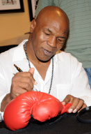 Mike Tyson autograph signing at Paint With Oil, Las Vegas, America - 16 Oct 2010