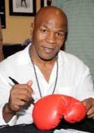 Mike Tyson autograph signing at Paint With Oil, Las Vegas, America - 16 Oct 2010