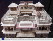English Heritage's Year of Crafts & Skills - Nehru Centre, London.  English Heritage's  Shopie Jepson views a  19th Century  model of the Jaipur Palace, from the Royal Collection,  which will go on display at Osborne House, Isle of White Britain