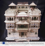 English Heritage's Year of Crafts & Skills - Nehru Centre, London.  English Heritage's  Shopie Jepson views a  19th Century  model of the Jaipur Palace, from the Royal Collection,  which will go on display at Osborne House, Isle of White Britain