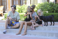NO ONLINE USAGE!!!  *EXCLUSIVE* Charlie Sheen and Denise Richards : Together For The Kids